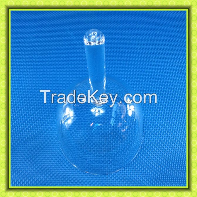 Clear handle crystal singing bowl for music