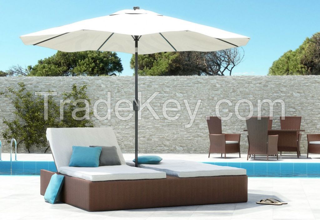 Mt2961outdoor Patio Synthetic Rattan Material Wicker Chaise Lounge Cha