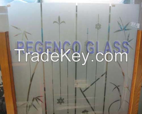 Acid Etched Flat Glass