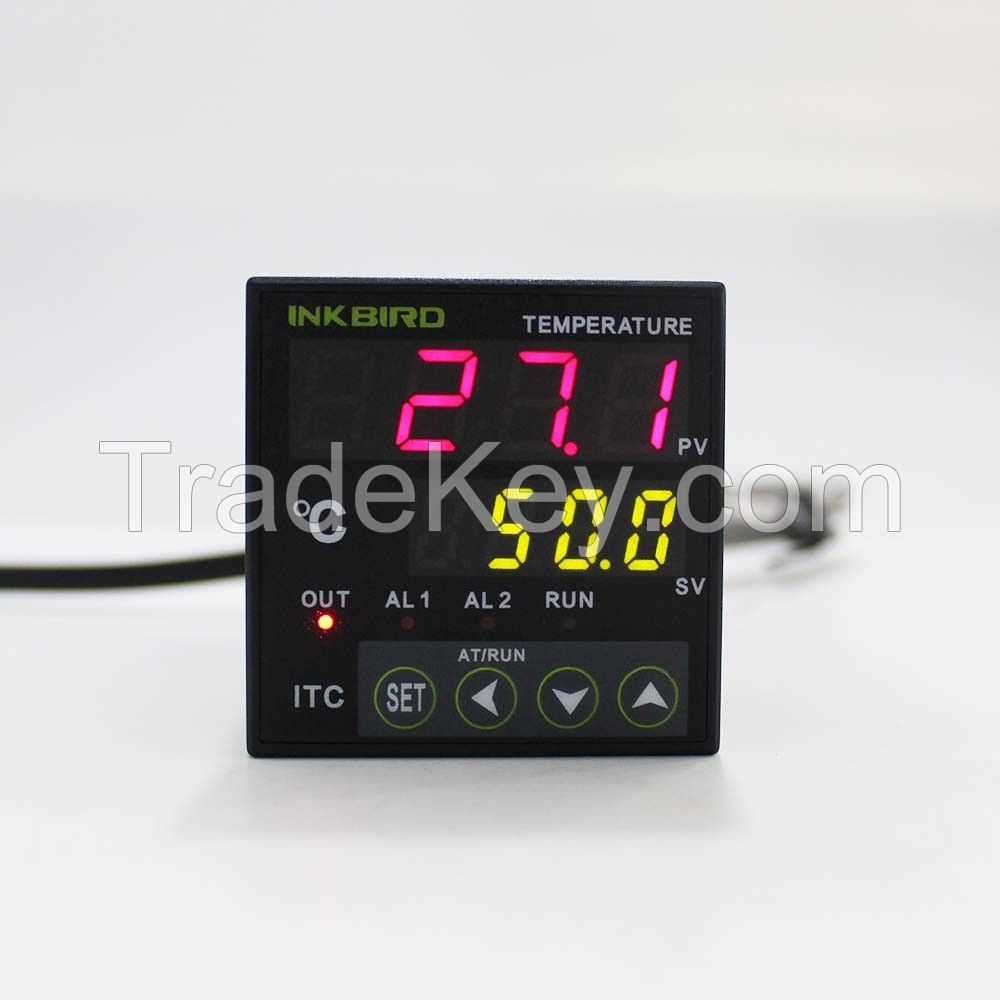 Inkbird Dual Digital PID Temperature Controller Relay &amp;amp; SSR Voltage Output 100-240V DIN 1/16 ITC-100VH