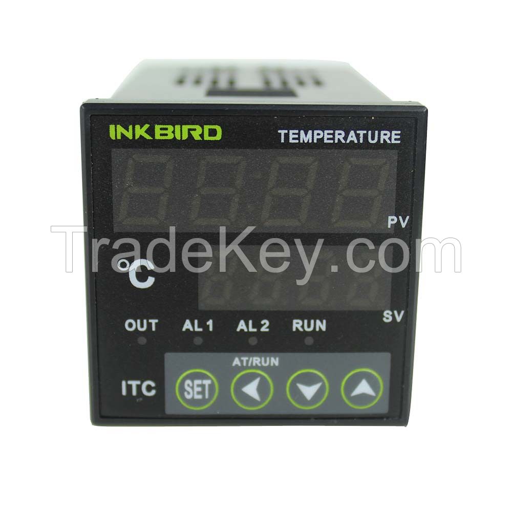 Inkbird Dual Digital PID AC/DC 12-24V Temperature Controller w/ Omron Relay DIN 1/16 ITC-100RL