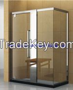 shower room , shower enclosure, stainless steel shower glass
