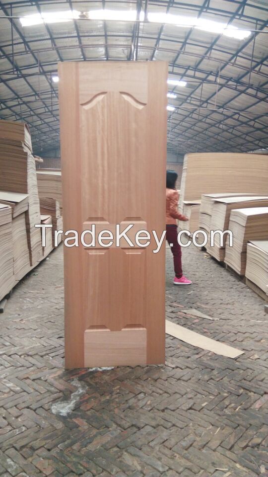 MDF&HDF moulded veneer/melamine door skin