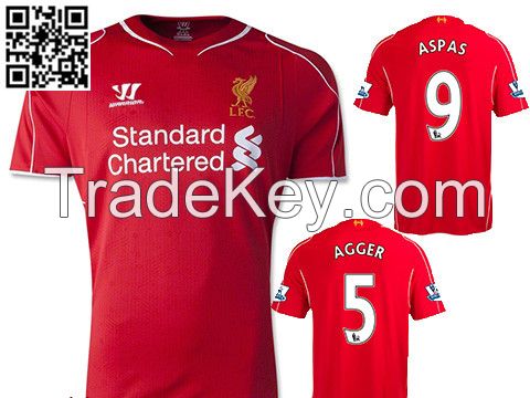 2014-15 Liverpool home Soccer Jerseys Thai Quality England survetement Football