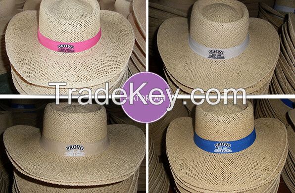 paper straw cowboy hat unisex handmade high quality wholesale straw hat