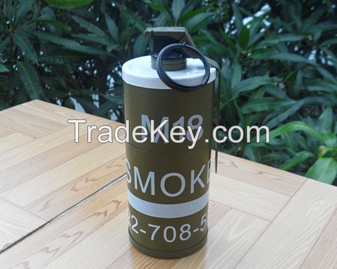 2 in 1 DUMMY M18 Smoke Grenade shape Cigarette case Windproof lighter WHITE