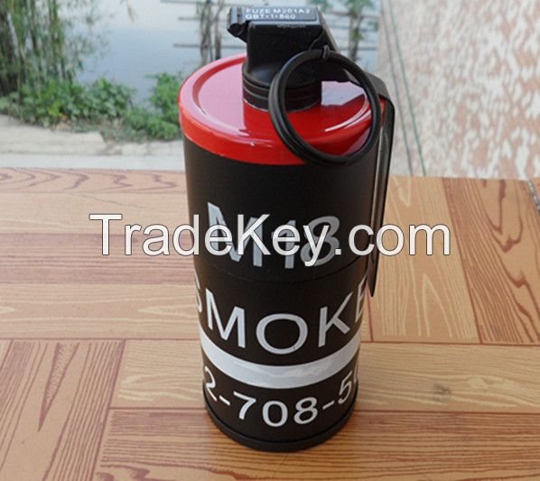 2 in 1 DUMMY M18 Smoke Grenade shape Cigarette case Windproof lighter RED