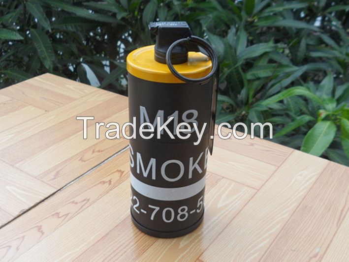 2 in 1 DUMMY M18 Smoke Grenade shape Cigarette case Windproof lighter YELLOW
