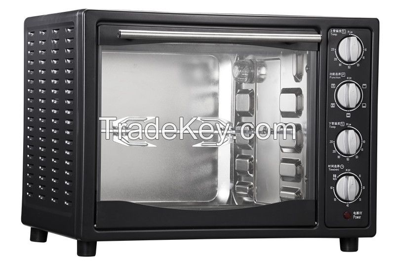 Kitchen conventional electric toaster oven with rotisserie set and convection function