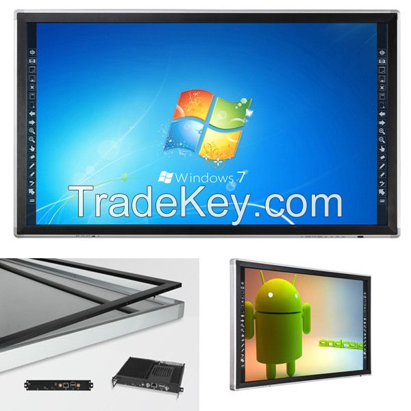 factory price all in one computer infrared touch screen monitor for education, lecture, business meeting