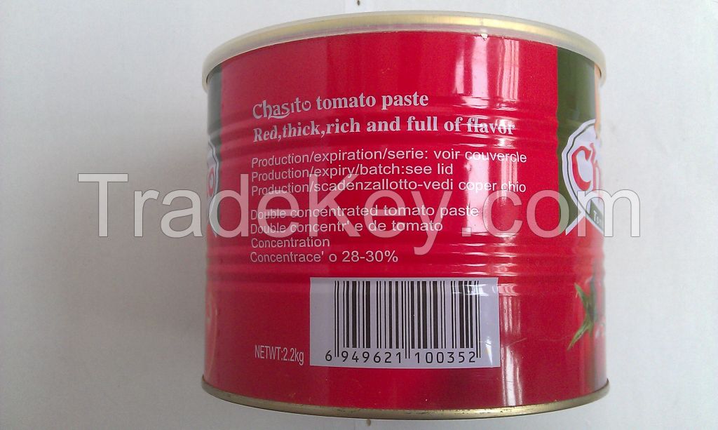 tinned tomato paste 400g,with brix 28-30% 