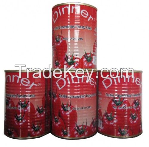 tinned tomato paste 400g,with brix 28-30% 