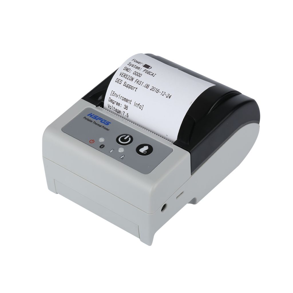 Waterproof 58mm mobile thermal receipt printer with auto cutter