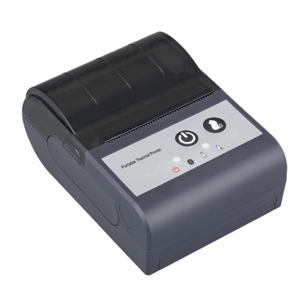 Mini 58mm thermal portable printer HS-591 usb bluetooth port support 1D and QR code printer with li-ion battery