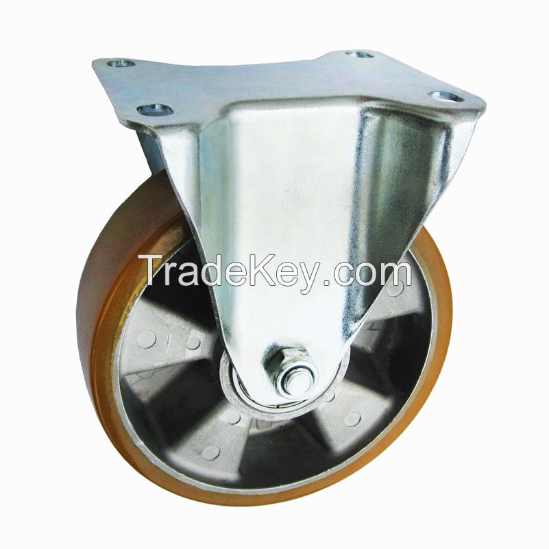 Fixed Pu Heavy Duty Caster And Wheel For China Wholesale