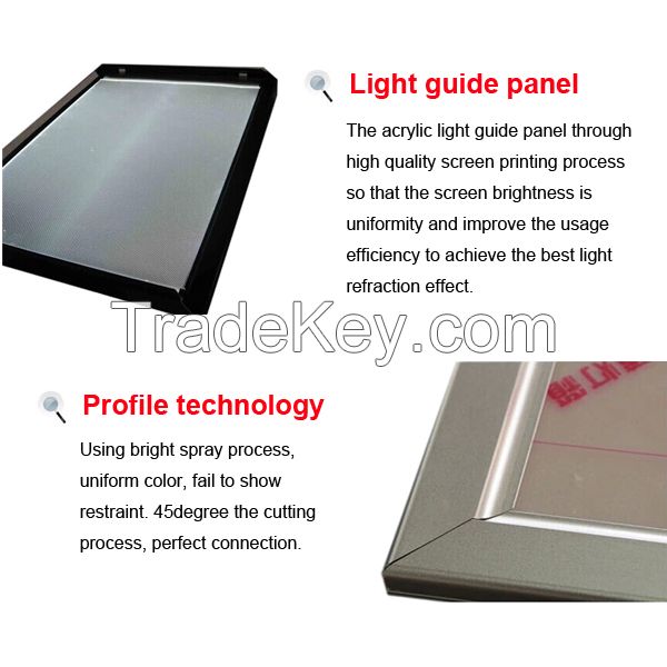 High quality double side led slim light box