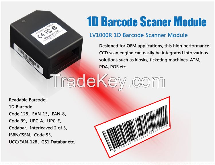Bar Code Scanner for Android Pos Terminal Model No. LV1000R