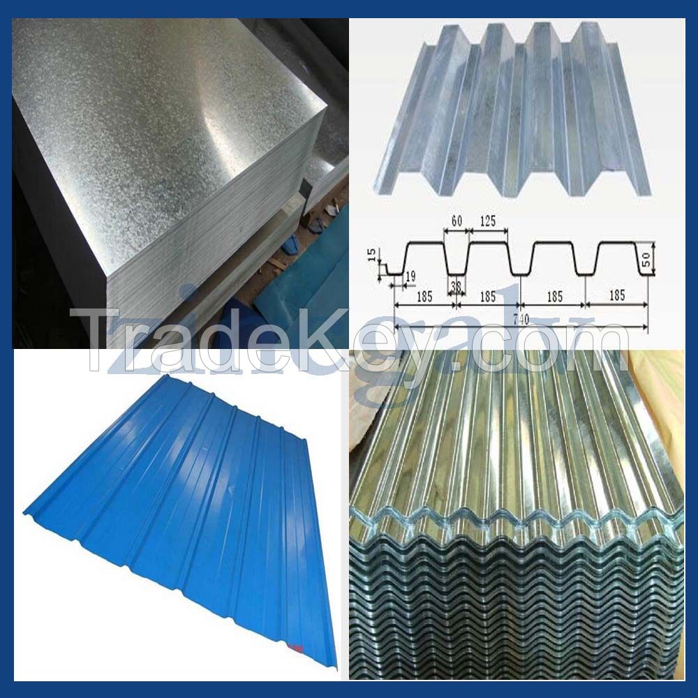 Color coated corrugated steel roofing sheets