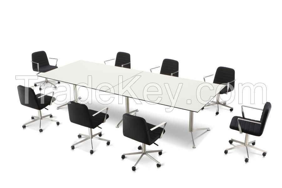 Conference Table, Offce Table For Conference, Long Conference Table, 4 Star Base Table, Melamine Board High Table