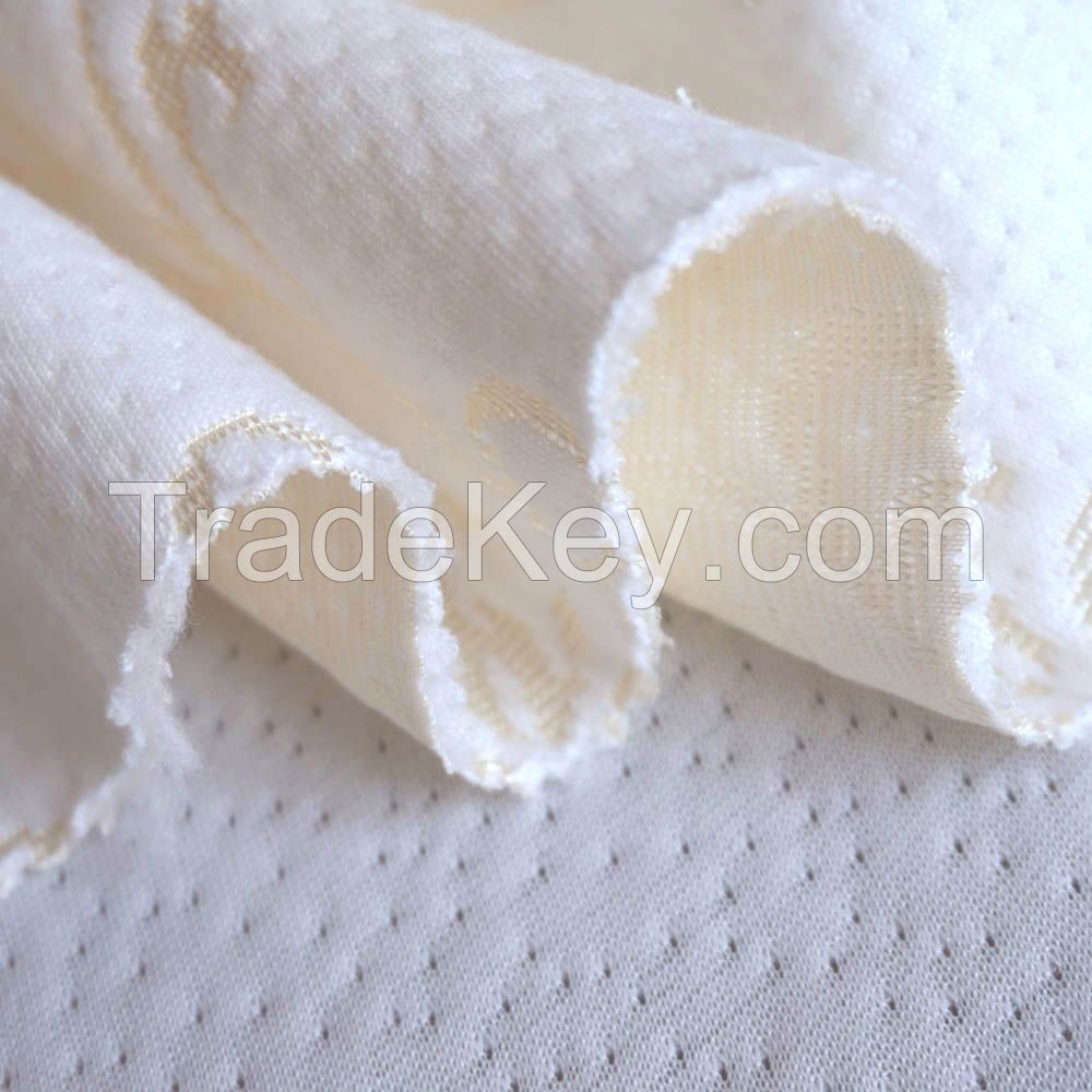 Wholesale/Mix Order Fabric, 15h007, White 100% Polyester Jacquard Scuba Knitting Fabrics for Memory Foam Mattress