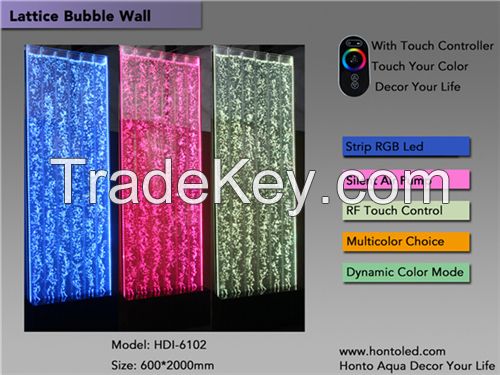 Touch Control. Led Indoor Bubble Wall Water Feature