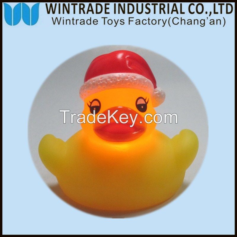 LED floating rubber bath duck toy