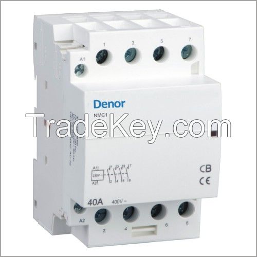 Modular Contactors with 2NO+2NC from 10A to 100A, 1P to 4P