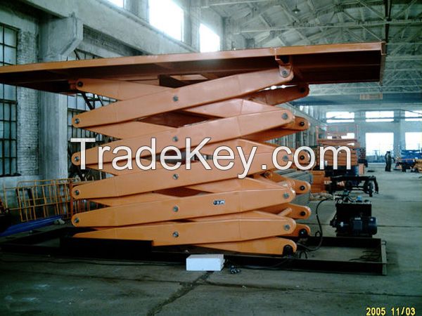 Freight elevator stationary scissor lifting machine