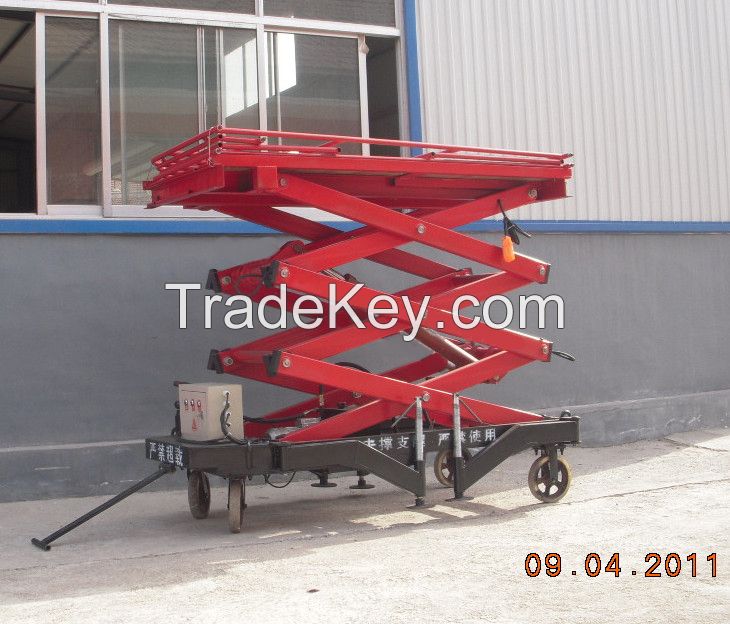 Vertical Folding work platform Outdoor mobile hydraulic scissor lift