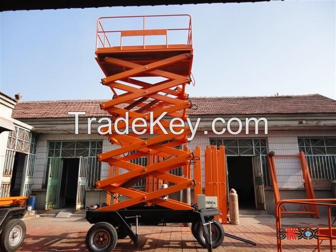 Vertical Folding work platform Outdoor mobile hydraulic scissor lift