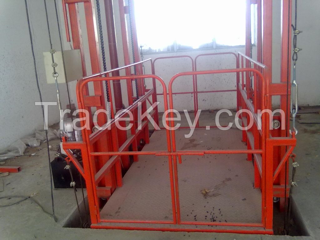 Heavy duty Vertical hydraulic rail lift platform