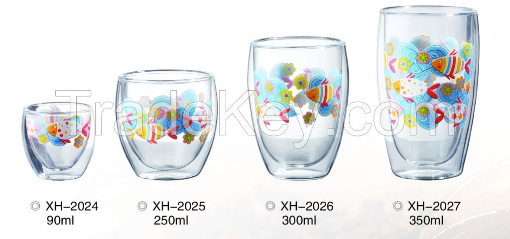 double wall glass cup