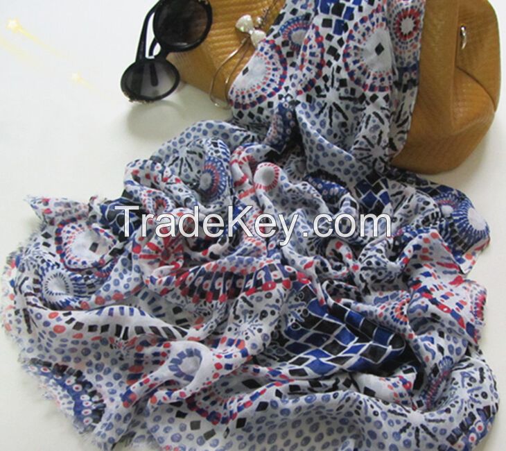 fashion paisley print high qulaity 100%viscose modal scarf 