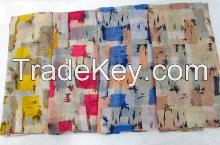 ink and wash painting fashion print 100% polyester scarf