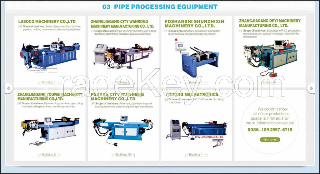 Pipe processing machines