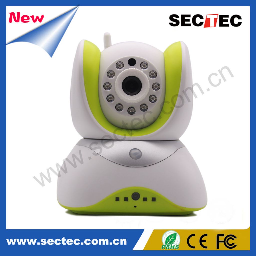 SecTec ST-HIP298 HD Wifi IP Camera 720P Hi3518E Chipset Built in IR CUT (Color: Blue Green Orange)