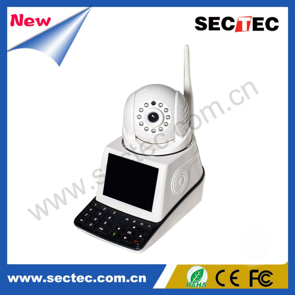 SecTec ST-HIP295  HD Wifi Network Video Phone Camera 1PCS IR LEDS  HD Lens Wireless Alarm Functions