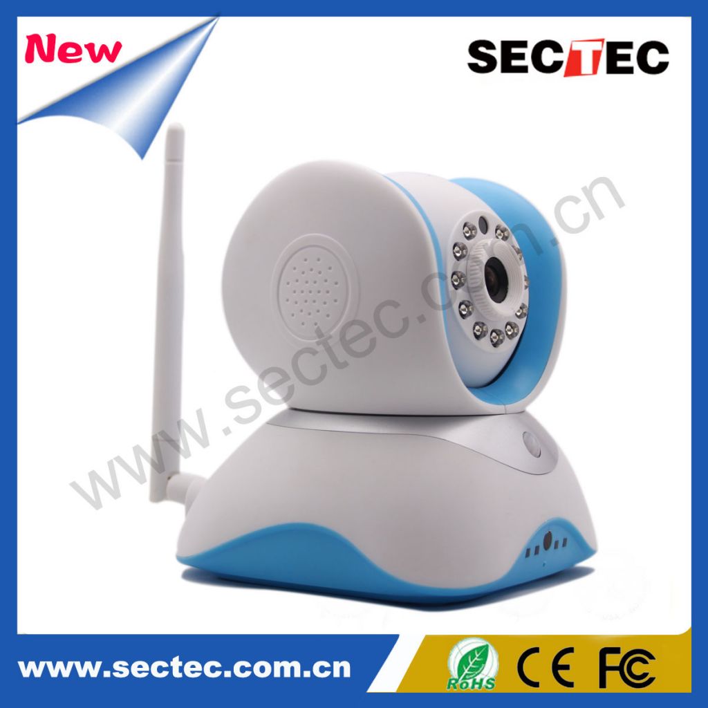 SecTec ST-HIP298 HD Wifi IP Camera 720P Hi3518E Chipset Built in IR CUT (Color: Blue Green Orange)