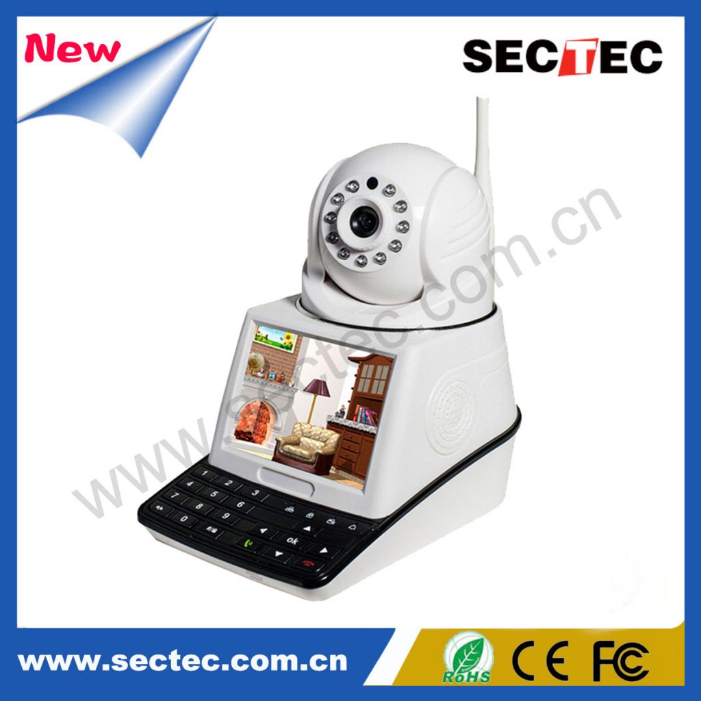 SecTec ST-HIP295  HD Wifi Network Video Phone Camera 1PCS IR LEDS  HD Lens Wireless Alarm Functions