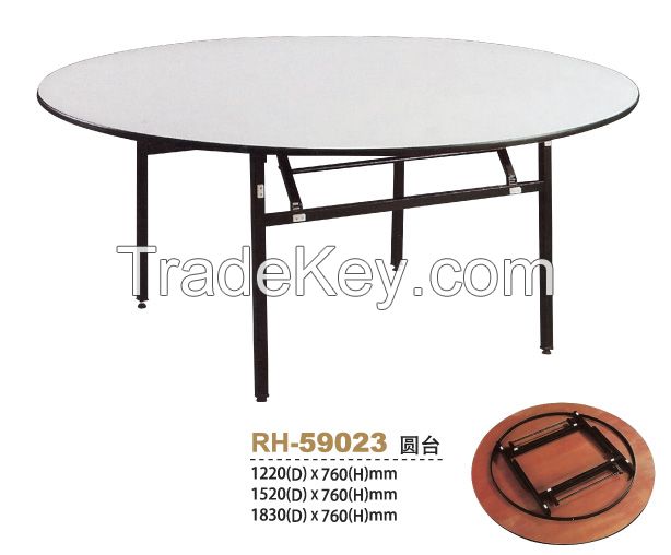 Hotel Metal Round Banquet Folding Table (Dia 1220*H760)