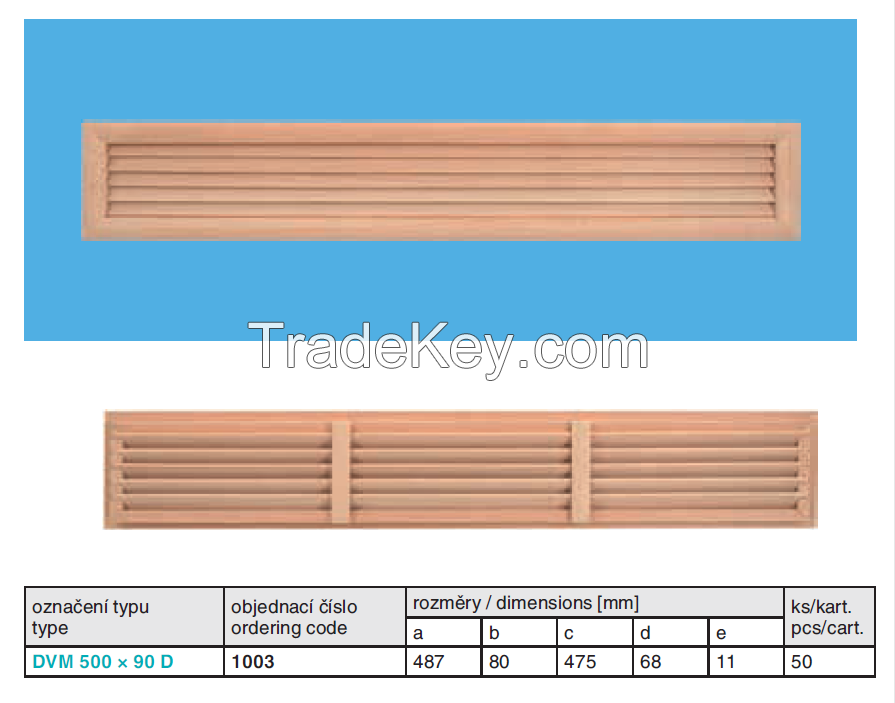 Wooden Door Ventilation Grille