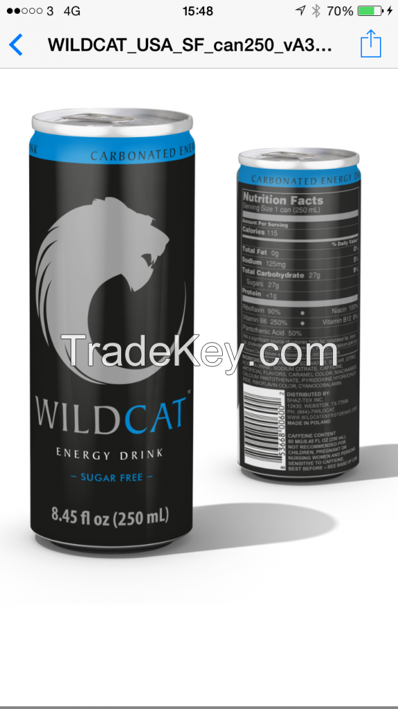 WildCat Sugar Free Energy Drink