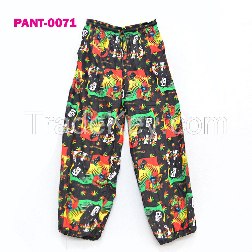 Bob Marley Pants Rasta Hippy Reggae Boho Comfy Gypsy Unisex Mens Women Pants/Trousers