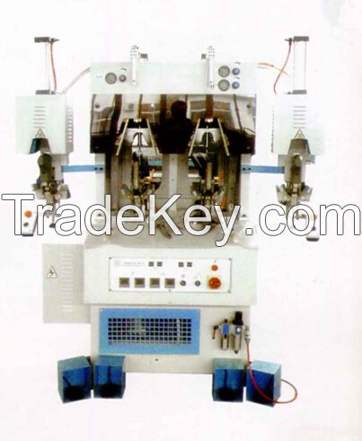 Double cool and hot shoe heel moulding machine
