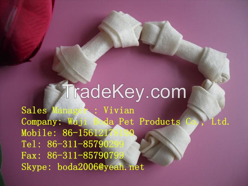 Dried Rawhide knotted bone