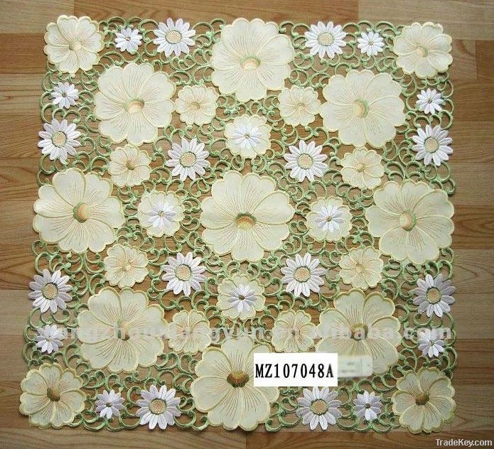 100% polyester stain flower table cloth