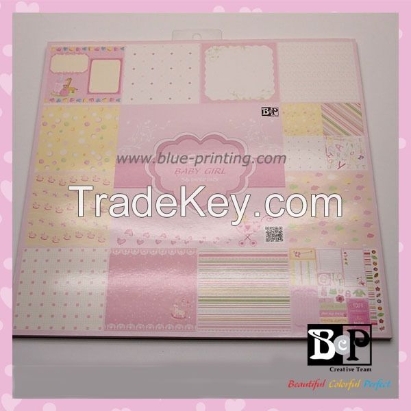 Glitter scrapbook paper pad for decoration