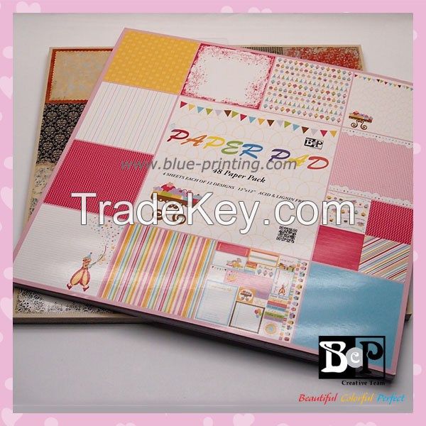 Handmade glitter scrapbook paper pad for decoration