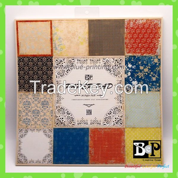 Handmade glitter scrapbook paper pad for decoration