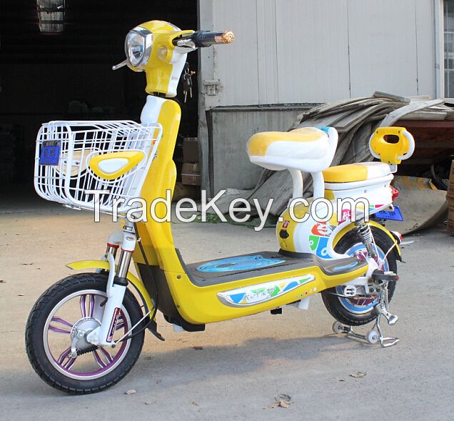 fashion electric scooter with pedals and basket